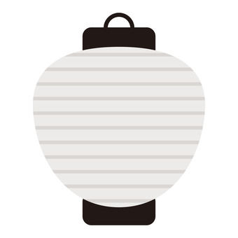 丸型の白提灯 提灯,白提灯,祭り,丸い,丸型,灯り,飾り,装飾,白色,無地のイラスト素材