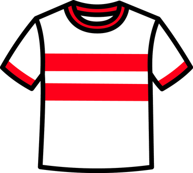 赤のユニフォームです。