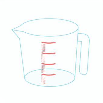 計量カップのシンプルなイラスト 計量カップ,料理,はかる,透明,ガラス,プラスチック,シンプル,ベクター,イラストのイラスト素材
