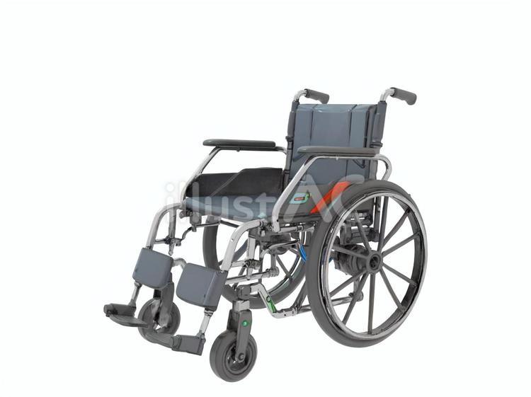 医療介護施設病院診療看護公共施設用車いす 車椅子,くるまいす,車いすのイラスト素材