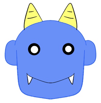 blue demon mask, , JPG and PNG