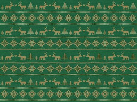 ニットテクスチャ、北欧柄の冬の背景、緑色 ニットテクスチャ、北欧柄の冬の背景、緑色 冬,背景,ニット,テクスチャ,パターン,12月,1月,2月,トナカイ,木のイラスト素材