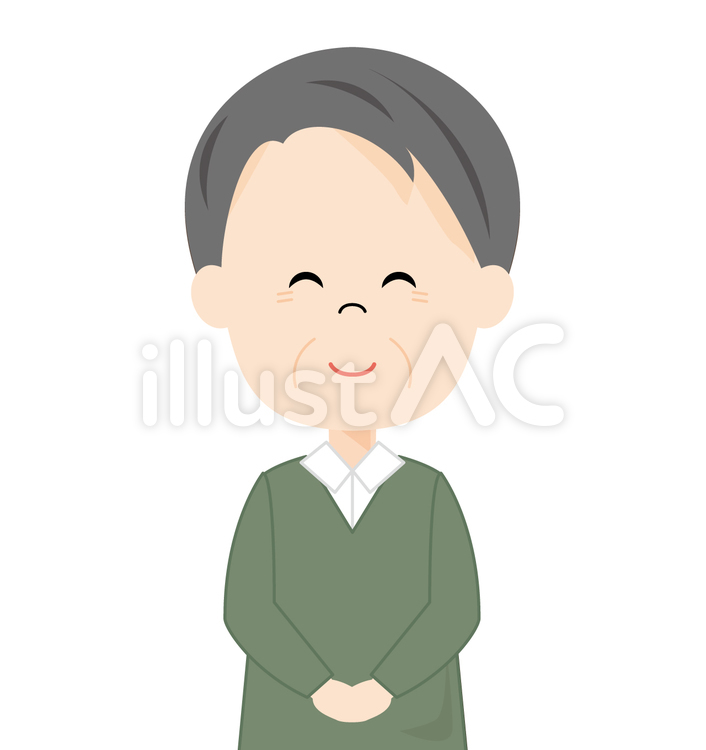 おじいちゃん（あいさつ） おじいちゃん,人物,男性のイラスト素材