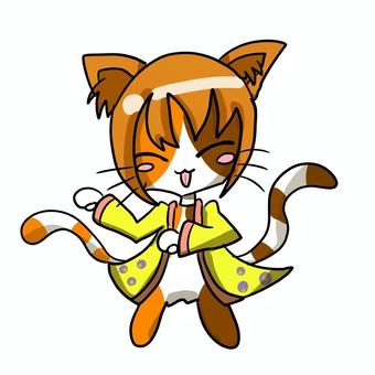 猫又 猫又,妖怪,猫,モンスター,ファンタジー,化け猫,可愛いのイラスト素材