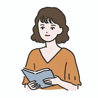 本を読む女性