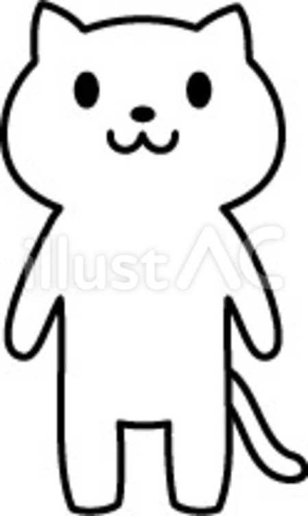 しろねこ ねこ,動物,白のイラスト素材