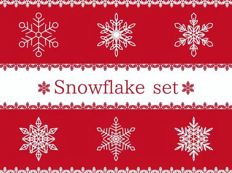 雪の結晶セット 雪,結晶,雪の結晶のイラスト素材