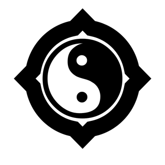 Illustration, taijitu, diagrama de yin yang, projeto do tatuagem, 