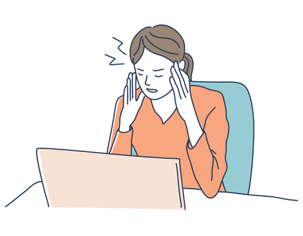 A woman with a painful headache, JPG, PNG and AI A woman with a painful headache, , JPG, PNG and AI