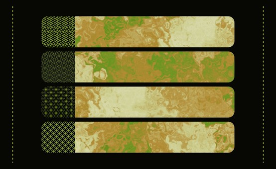 緑系マーブルの和柄帯エレメント 和柄,帯,長方形,横長,エレメント,模様,和,日本,麻の葉,青海波のイラスト素材