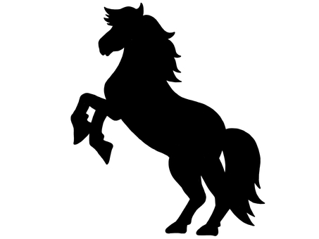 馬　午年　シルエット　シンプル 馬,午年,競走馬,三冠馬,馬絵,競馬,レース,出馬,g1,スポーツのイラスト素材