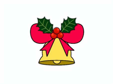 ベル　線あり ベル,鈴,リボン,クリスマス,イベント,行事,アイコン,柊,かわいい,オーナメントのイラスト素材