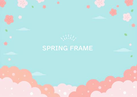 春の桜の背景、春のイラスト素材 春の桜の背景、春のイラスト素材 桜,さくら,春,花,桜の花,背景,フレーム,花びら,手描き,おしゃれのイラスト素材
