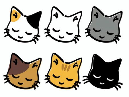 ねむねむ〜寝顔の子猫_色ズレゆるい絵