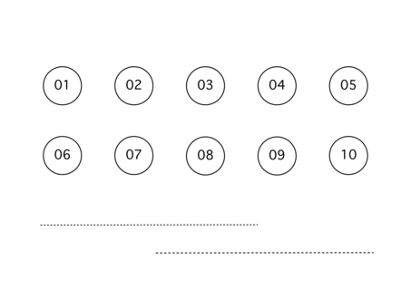 線画　1〜10数字 数字,1,2,3,4,5,6,7,8,9のイラスト素材