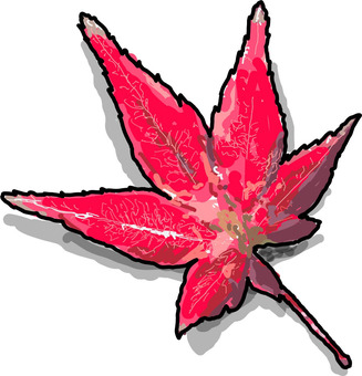 枯葉-03 手描き,簡単,植物,枯葉,落ち葉,秋,色づき,自然,きれい,美しいのイラスト素材