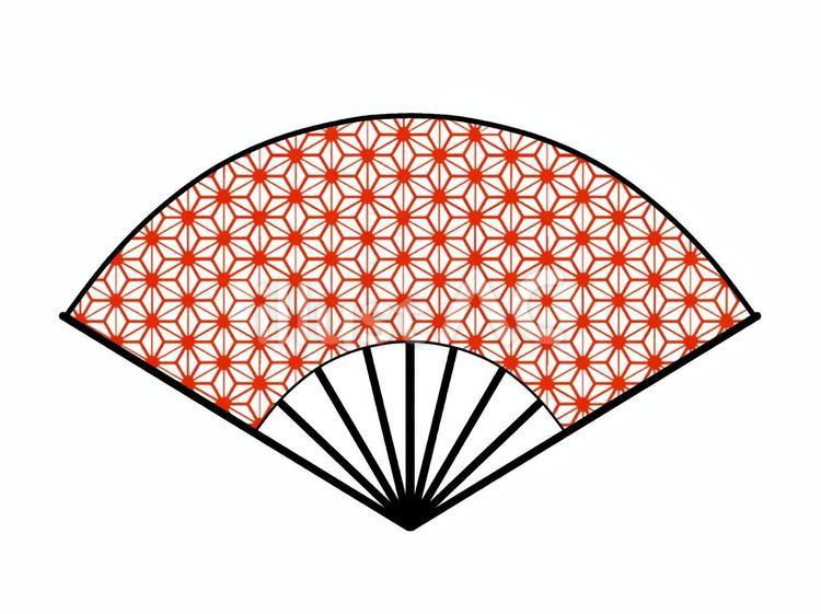 麻の葉模様の扇子 扇子,麻の葉,模様のイラスト素材