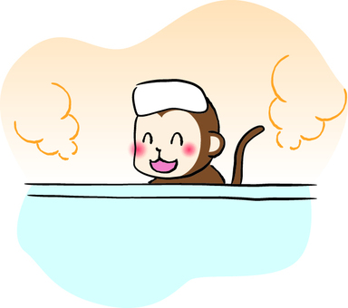 monkey taking a bath, monkey taking a bath, bathing, bath, a bathtub,