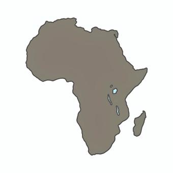 アフリカ大陸 アフリカ,大陸,アフリカ大陸,地図,シンプルのイラスト素材