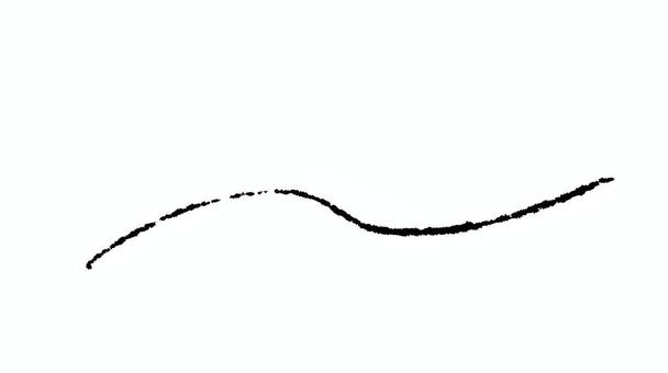 流れる優雅な手書きの下線素材 波線,下線,ライン,あしらい,素材,手書き,シンプル,おしゃれ,かわいい,なめらかのイラスト素材