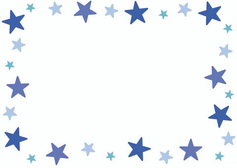お星様の青いフレーム 壁紙,背景,シンプル,星,枠,飾り枠,フレーム,透過,きらきら星,星型のイラスト素材