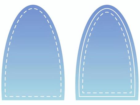 Arched frame with seams and gradient, , JPG and PNG