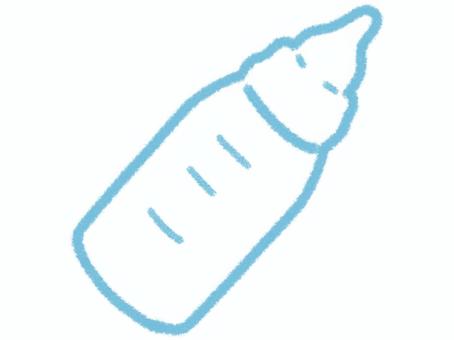 Illustration, breastfeeding bottle, blue, mark, 