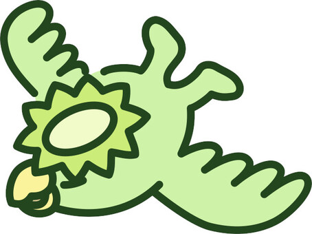 飛ぶ河童想像図 河童,飛ぶ,鳥,翼,妖怪,架空,生物,モンスターのイラスト素材