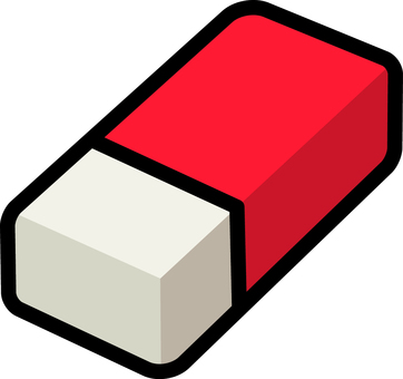 赤の容器の消しゴムです。 消しゴム,シンプル,文房具,筆記用具,修正,消す,学習,授業,アナログ,勉強のイラスト素材