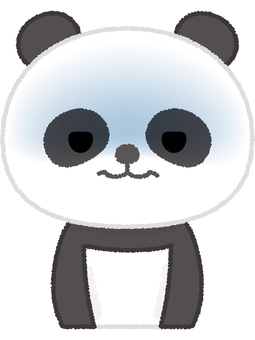 パンダ無表情 パンダ,無表情,真顔,真剣,つまらない,熊,白黒,動物のイラスト素材