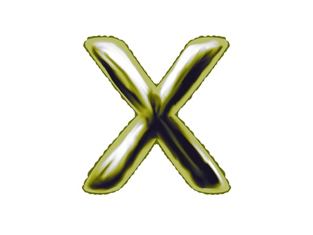 バルーン文字Xゴールド アルファベット,バルーン文字,風船,文字,かわいい,alphabet,xのイラスト素材