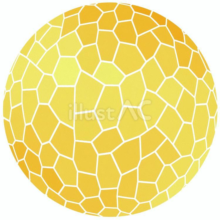 不規則なモザイクの円　透過あり  円,丸,幾何学のイラスト素材