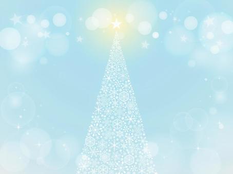 クリスマスのイルミネーション背景7　青　