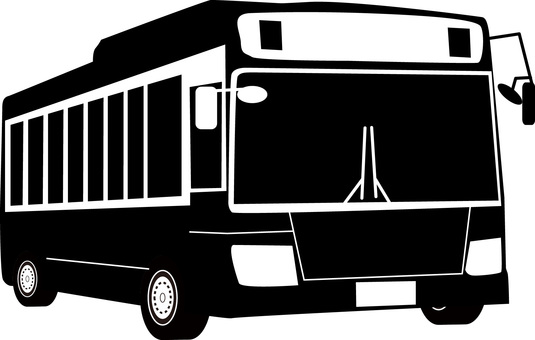 路線バスシルエット 路線バスシルエット 路線バス,ローカル,運行,走行,大型,公共交通,車体,シルエットのイラスト素材