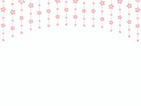 桜の飾り、春のイラスト素材 桜,さくら,春,花,花びら,卒業,入学,卒業式,入学式,卒業祝いのイラスト素材