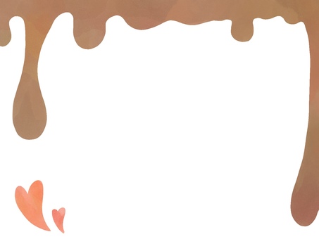 チョコレートがとろけるフレーム チョコレート,バレンタイン,ハート,フレーム,背景,とろける,スイーツ,甘い,デザート,カカオのイラスト素材