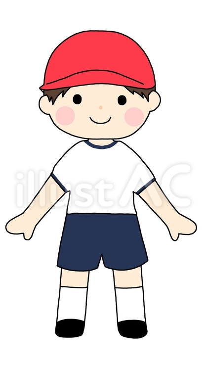 体操服の子供 体操服,子供,体育のイラスト素材