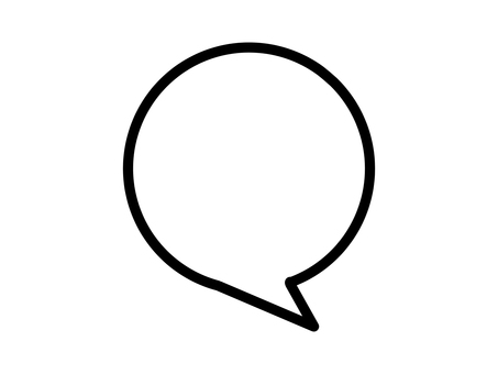 シンプルな右吹き出し(黒)