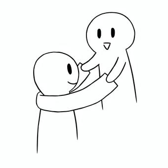 マフラーをつける人