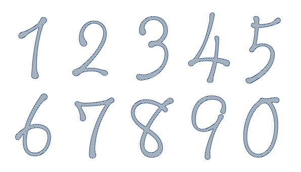 オリジナル数字セットH 斜線 オリジナル数字セットH 斜線 数字,フォント,オリジナル,文字,手書き,ペン字,マーカー,模様,斜線,柄のイラスト素材