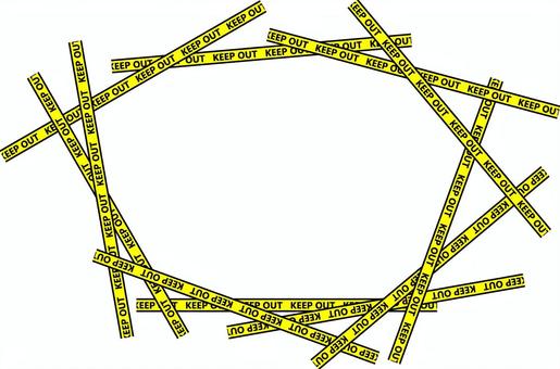 KEEP OUTフレーム（※AI有） keepout,規制線,キープアウト,枠,ストップ,テキストスペース,フレーム,ハザード,デンジャー,交通整理のイラスト素材