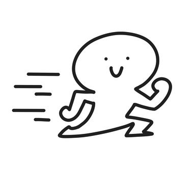 江戸走り　ナンバ走り ナンバ走り,江戸走り,なんば走り,走る,江戸時代,江戸,飛脚,走り,棒人間,かわいいのイラスト素材