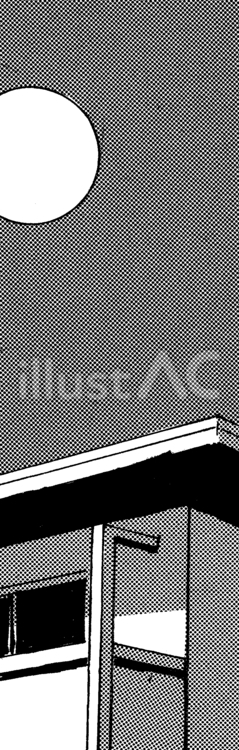 満月とアパート 月,満月,アパートのイラスト素材