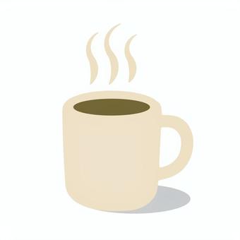 かわいいコーヒーカップのイラスト コーヒー,かわいい,おしゃれ,コーヒーカップ,休憩,シンプル,イラスト,ホットドリンク,温かい飲み物,湯気のイラスト素材