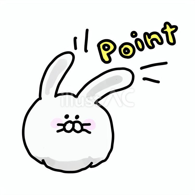 うさぎ005 うさぎ,手書き,pointのイラスト素材