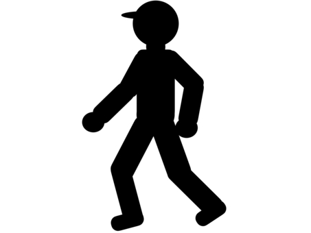 walking person silhouette, , JPG and PNG