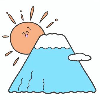 富士山の手描きイラスト1