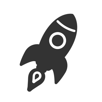 ロケットアイコン2 ロケット,スタート,発射,打ち上げ,飛行,上昇,加速,飛躍,未来,成長のイラスト素材