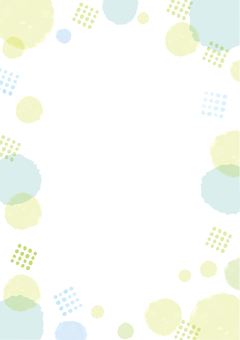 円のフレーム27 フレーム,背景,円,水彩,かわいい,枠,丸,ドット,カラフル,柔らかいのイラスト素材