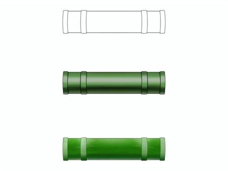 竹筒・線画&着色済